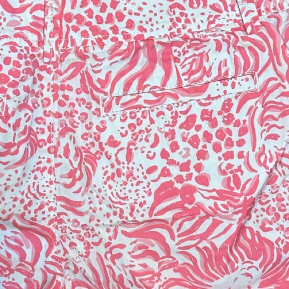 Lilly Pulitzer Chipper Bermuda Shorts Get Spotted Pink Print Size 0 - Picture 5 of 10